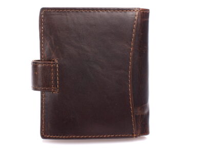 Kieszonkowy portfel męski skórzany ciemny brąz Harold's - obrazek 3