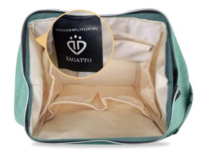 Plecako-torba do wózka dziecięcego miętowa ZAGATTO - obrazek 9
