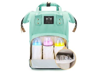 Plecako-torba do wózka dziecięcego miętowa ZAGATTO - obrazek 3