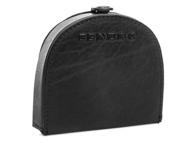 Czarna podkówka bilonówka skórzana