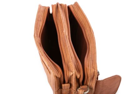 Saszetka męska na dokumenty dwukomorowa jasny brąz Bag Street - obrazek 5