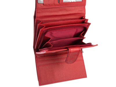 Portmonetka damska w kolorze czerwonym eko skóra Jennifer Jones - obrazek 5