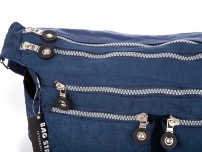 Pojemna lekka torebka materiałowa granatowa Bag Street - obrazek 5