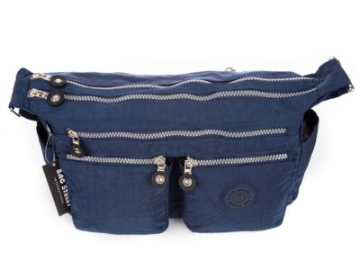 Pojemna lekka torebka materiałowa granatowa Bag Street - obrazek 3