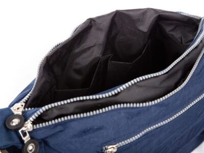Pojemna lekka torebka materiałowa granatowa Bag Street - obrazek 7