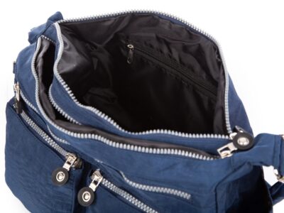 Pojemna lekka torebka materiałowa granatowa Bag Street - obrazek 6