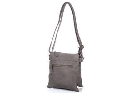 Torebka damska miejska 3-komorowa szara Jennifer Jones - obrazek 3
