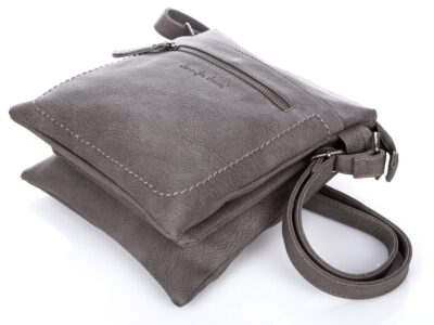 Torebka damska miejska 3-komorowa szara Jennifer Jones - obrazek 5