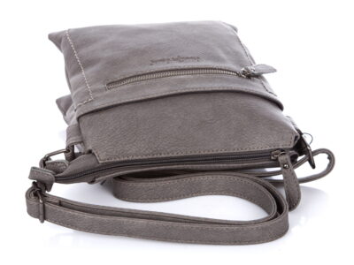 Torebka damska miejska 3-komorowa szara Jennifer Jones - obrazek 7