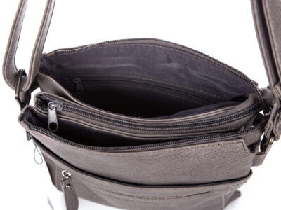 Torebka damska miejska 3-komorowa szara Jennifer Jones - obrazek 8