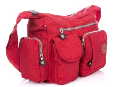Torebka damska z kreszu turystyczna Bag Street czerwona - obrazek 3