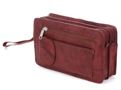 Saszetka męska na dokumenty dwukomorowa ciemny brąz Bag Street - obrazek 2