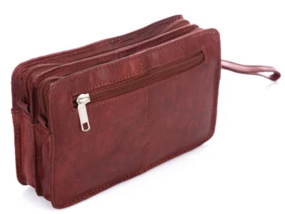 Saszetka męska na dokumenty dwukomorowa ciemny brąz Bag Street - obrazek 3