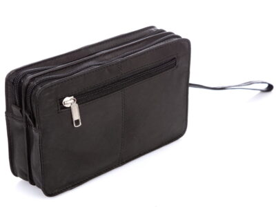 Saszetka męska na dokumenty dwukomorowa czarna Bag Street - obrazek 3