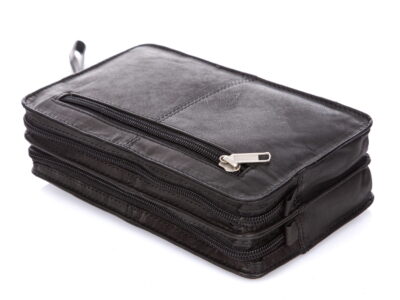 Saszetka męska na dokumenty dwukomorowa czarna Bag Street - obrazek 4