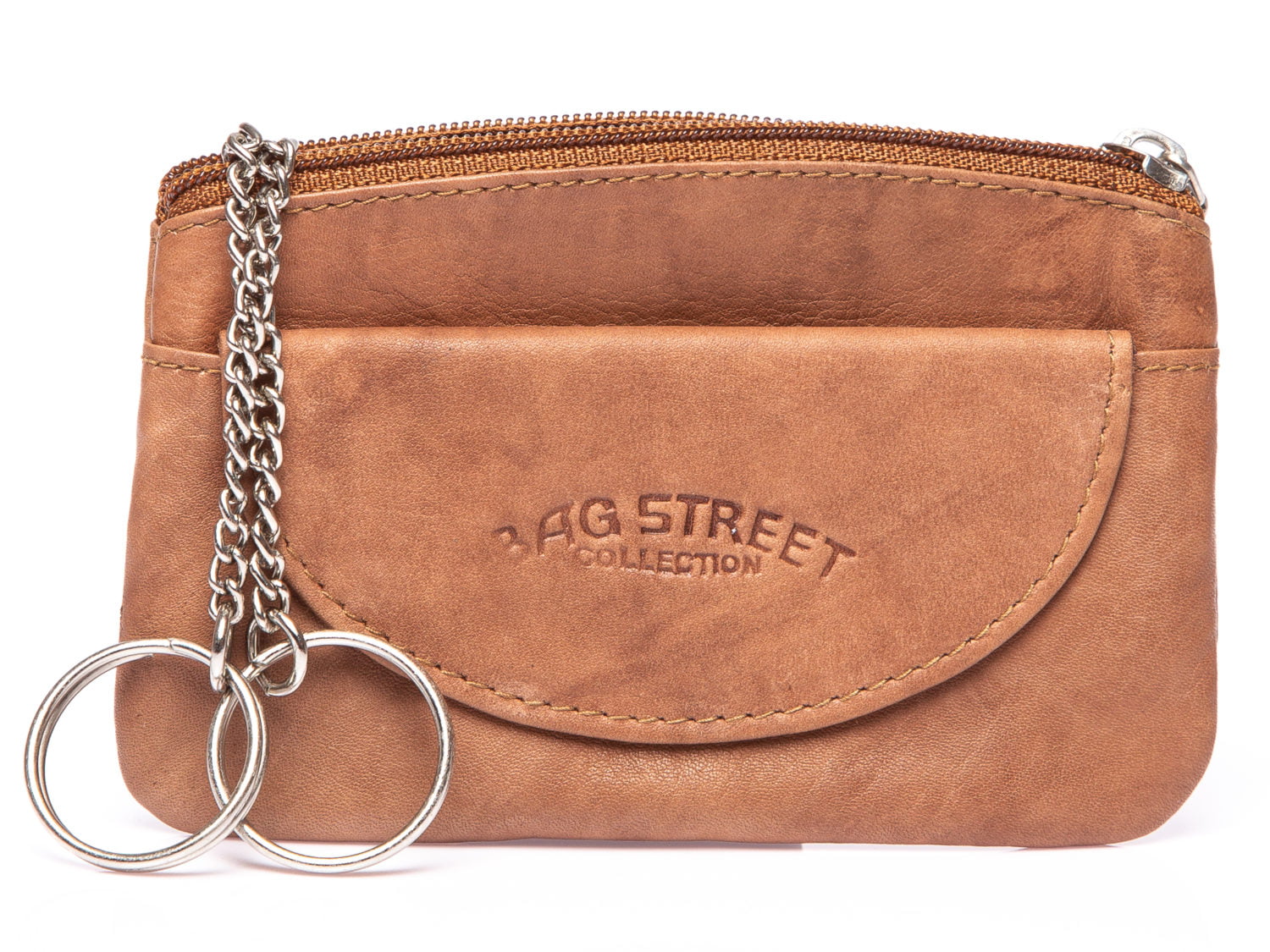 Skórzany jasnobrązowy pokrowiec na klucze Bag Street