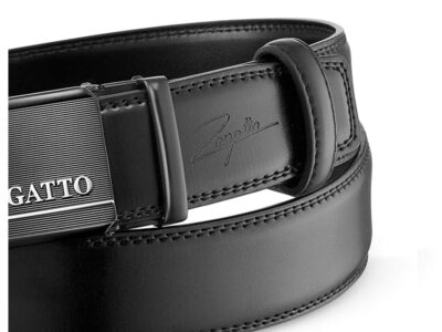 Czarny pasek do spodni z klamrą automatyczną Zagatto ZG-AT-2050 - obrazek 4