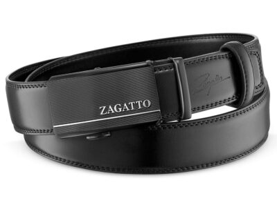 Czarny pasek do spodni z klamrą automatyczną Zagatto ZG-AT-2050 - obrazek 3