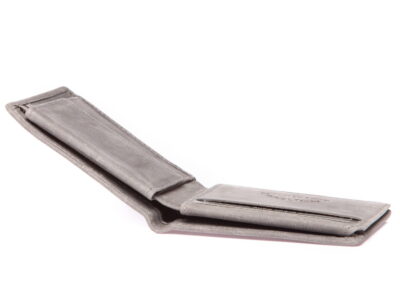 Kieszonkowy męski portfel skórzany szary J Jones RFID - obrazek 3