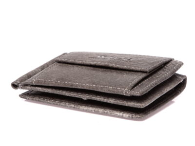 Męski portfel skórzany z klipsem na banknoty szary WILD - obrazek 7