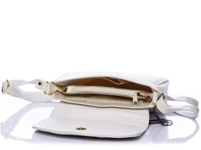 Biała torebka damska mała z klapką Bag Street - obrazek 6