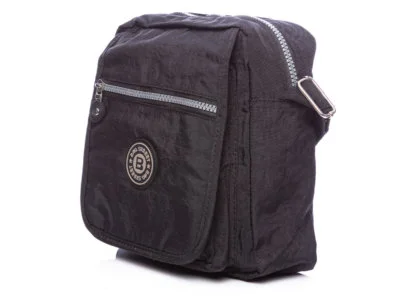 Lekka materiałowa torba na ramię czarna Bag Street - obrazek 3