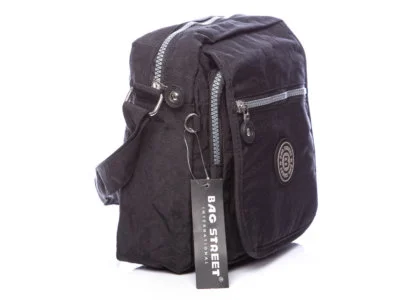 Lekka materiałowa torba na ramię czarna Bag Street - obrazek 2