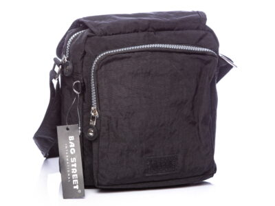 Lekka materiałowa torba na ramię czarna Bag Street - obrazek 5