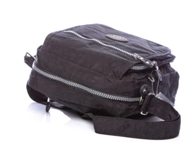 Lekka materiałowa torba na ramię czarna Bag Street - obrazek 7