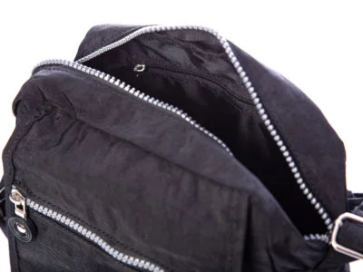 Lekka materiałowa torba na ramię czarna Bag Street - obrazek 8