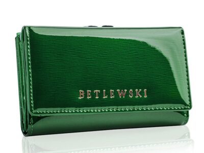 Zielony portfel BETLEWSKI zapinany na bigiel