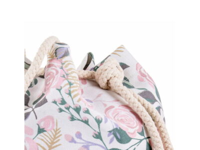 Plecak damski na sznurkach w jasno różowe kwiaty ZAGATTO - obrazek 5