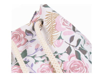 Plecak damski na sznurkach w jasno różowe kwiaty ZAGATTO - obrazek 7