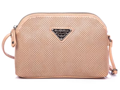 Mała ażurowa torebka damska pudrowy beż Jennifer Jones