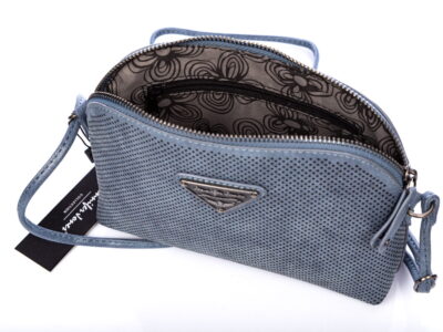 Mała ażurowa torebka damska niebieska Jennifer Jones - obrazek 7