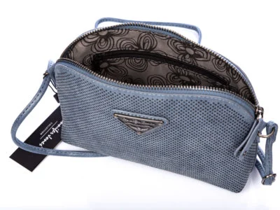 Mała ażurowa torebka damska niebieska Jennifer Jones - obrazek 7