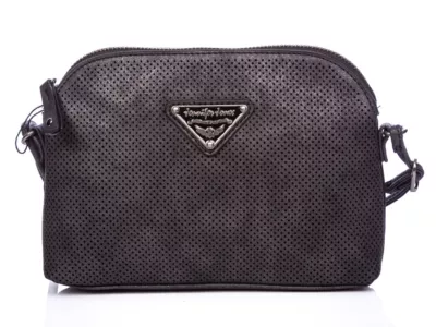 Mała czarna torebka damska ażurowa