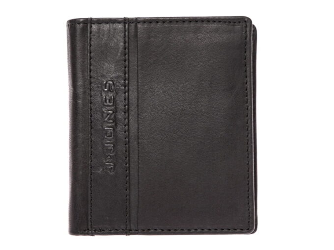 Czarny skórzany portfel męski J Jones 5706