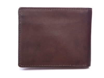 Poziomy portfel męski bifold skórzany ciemnobrązowy RFID J Jones - obrazek 3