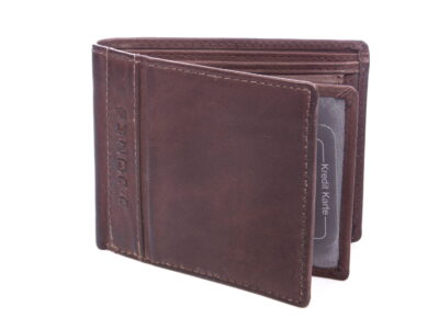 Poziomy portfel męski bifold skórzany ciemnobrązowy RFID J Jones - obrazek 4