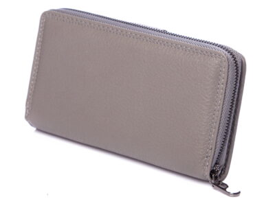Duży szary portfel damski Jennifer Jones skórzany - obrazek 4
