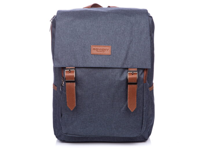 Elegancki plecak granatowy Rovicky z klapką