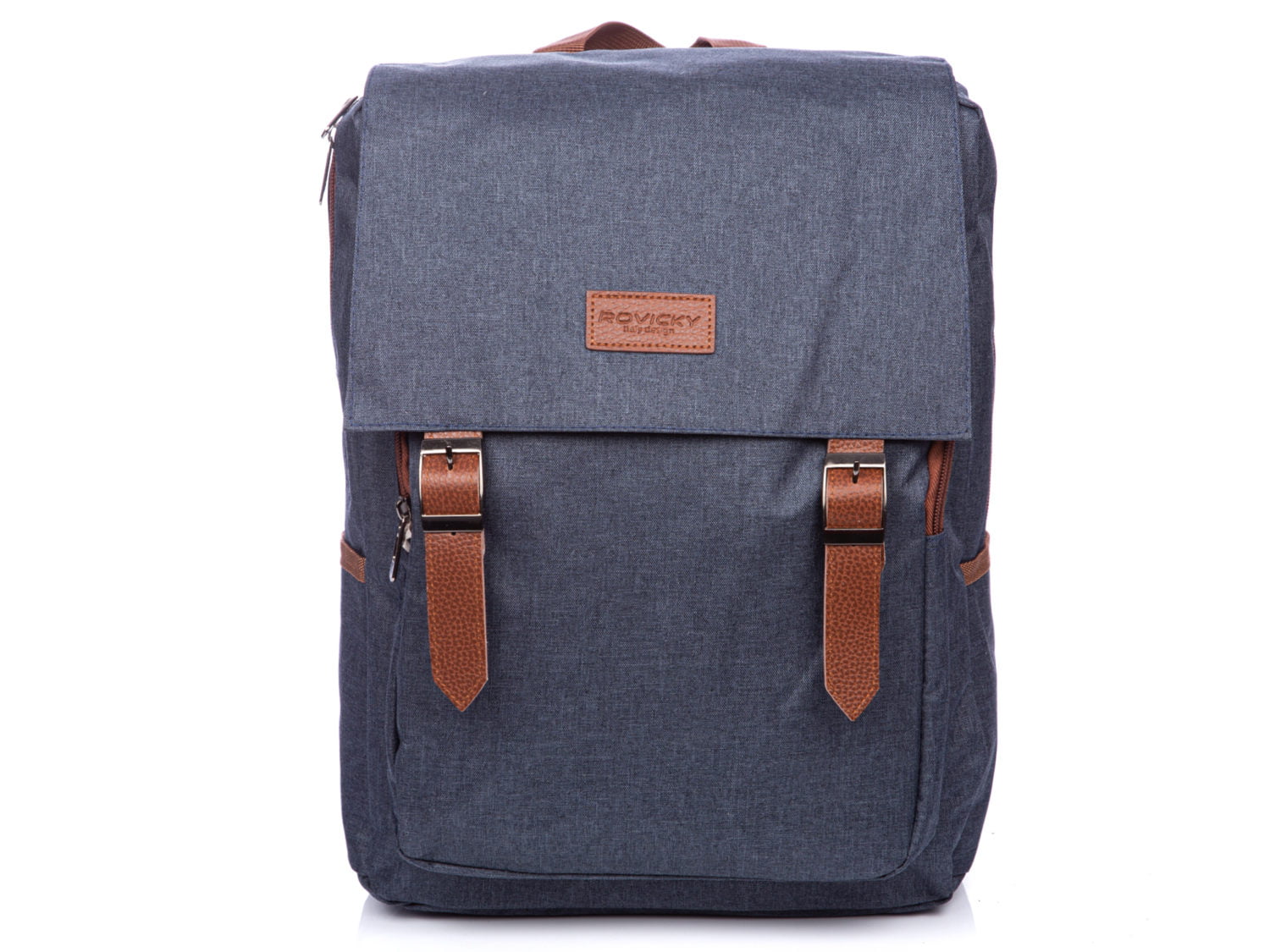 Elegancki plecak granatowy Rovicky z klapką
