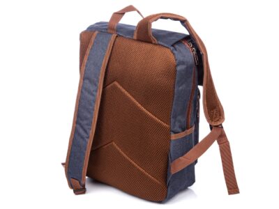 Elegancki plecak granatowy Rovicky z klapką - obrazek 3