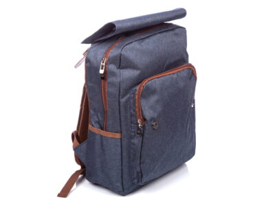 Elegancki plecak granatowy Rovicky z klapką - obrazek 6