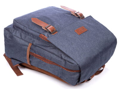 Elegancki plecak granatowy Rovicky z klapką - obrazek 5