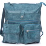 Niebieska torba damska z wieloma kieszonkami Bag Street