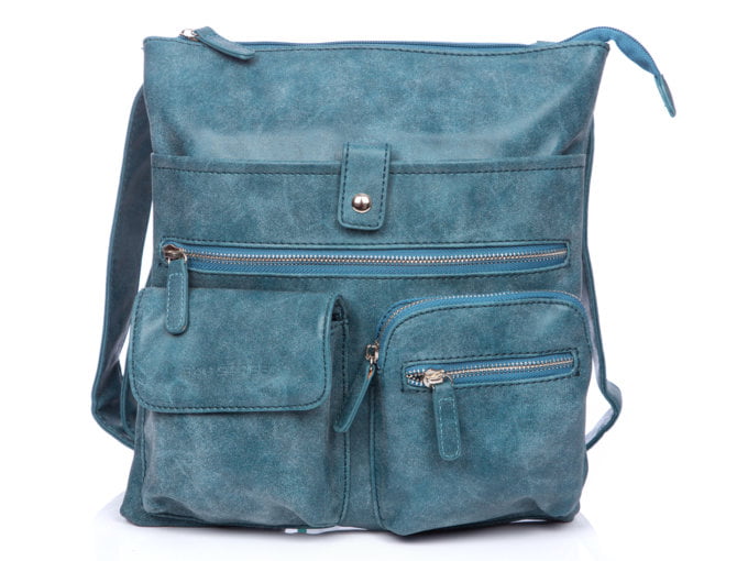Niebieska torba damska z wieloma kieszonkami Bag Street