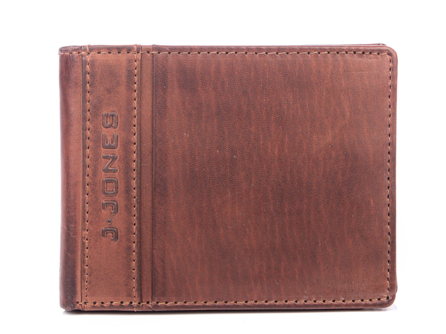Portfel męski skórzany vintage duży brązowy J Jones