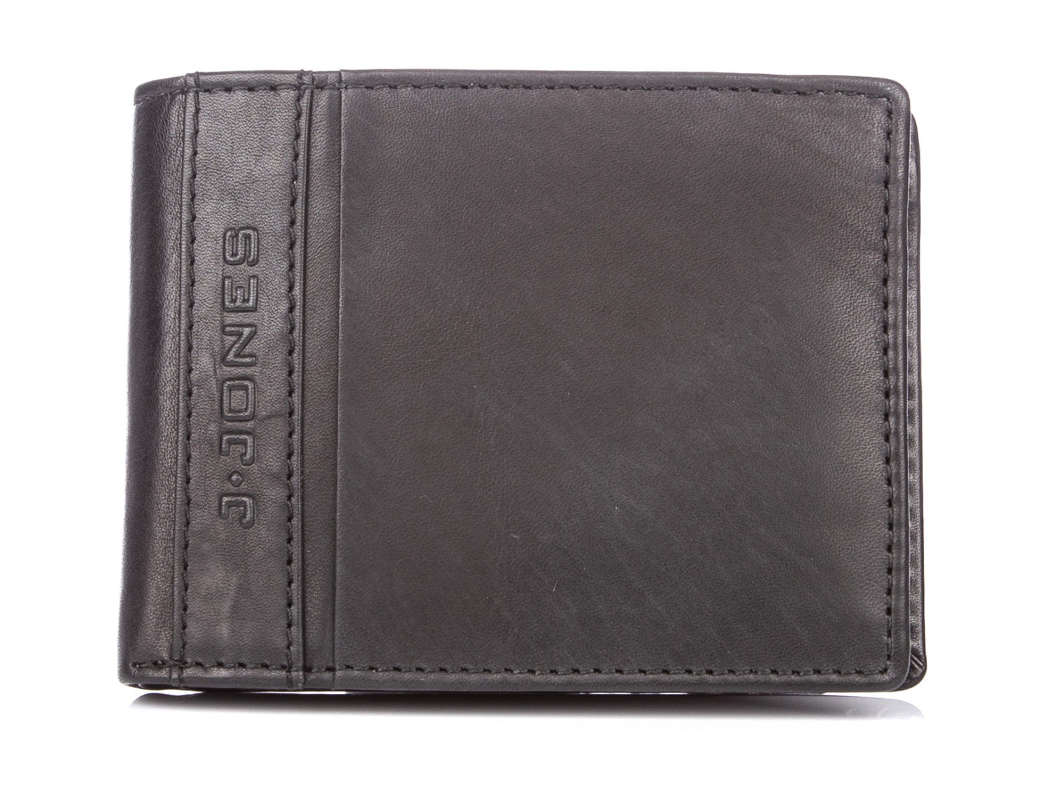 Portfel męski skórzany vintage duży czarny J Jones